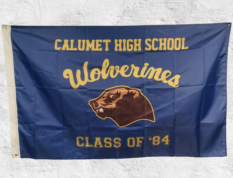 Red Dawn Movie Calumet High School Wolverines Flag